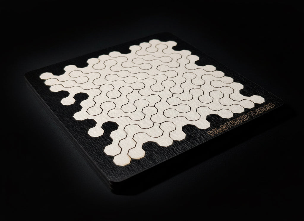 profil całego produktu puzzle drewniane w kształcie oktagonu